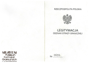 1.Tytuł: legitymacja Odznaki Straży Granicznej
2.Treść: legitymacja nr 0659 mjr. Andrzeja Krasickiego
3.Hasła przedmiotowe: Straż Graniczna, odznaczenia
4.Wytwórca: Straż Graniczna
5.Czas powstania: 02.11.1998 r.
6.Miejsce sporządzenia: Polska, Warszawa
7.Materiał i technika wykonania: papier, druk wypełniony pismem maszynowym
8.Wymiary: 7,5 x 10,5 cm 
9.Stan zachowania: dobry
10.Miejsce przechowywania/właściciel: Andrzej Krasicki
