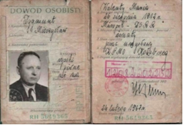 Dowód osobisty Mieczysława Zygmunta