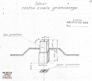 Wzór centra znaku granicznego. Archiwum Ministerstwa Spraw Zagranicznych, zespół 1, wiązka 3, tom 21