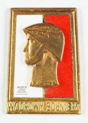 1.Nazwa własna: Złota Odznaka Wzorowego Żołnierza wz. z 1973 r.
2.Charakterystyka przedmiotu: złota prostokątna odznaka z głową żołnierza w hełmie na biało-czerwonym tle, poniżej napis: „Wzorowy Żołnierz”.Wymiary: 3,1 cm x 2 cm
3.Czas powstania: przed 1991 r.
4.Hasła przedmiotowe: Wojska Ochrony Pogranicza, odznaczenia
5.Miejsce przechowywania/ właściciel: Sala Tradycji Ośrodka Szkoleń Specjalistycznych SG w Lubaniu. Odznakę użyczył pan Paweł Żółtański